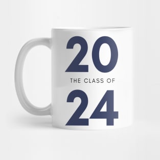 Class Of 2024. Simple Typography 2024 Design for Class Of/ Senior/ Graduation. Navy Mug